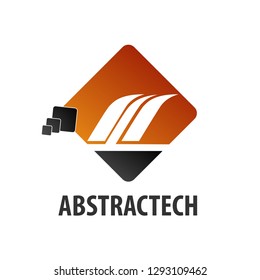Abstract digital technology square logo concept design. Symbol graphic template element vector