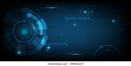 Abstract digital technology UI futuristic HUD virtual interface elements Sci- Fi modern user motion graphic. Technology innovative concept. Vector illustration