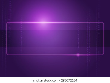 Abstract Digital Technology Violet Background, Vector Illustration