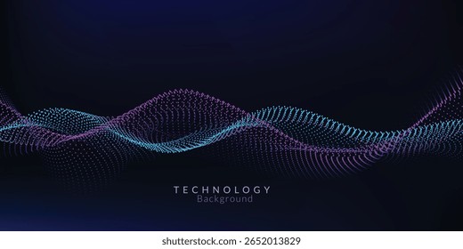 Abstrakter Wellenbanner für digitale Technologie