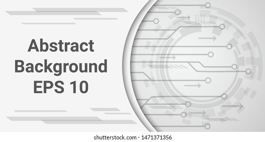 abstract digital technology with white layer and grey line overlap dimension. innovation concept with space for text. futuristic circuit design.