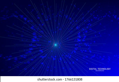 Abstract digital technology world map background and wallpaper backdrop, banner website. vector eps.