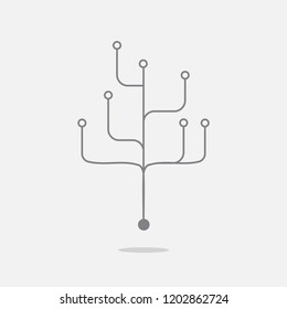 abstract Digital Tree logo designs concept.Digital Technology Growth and Business Success.