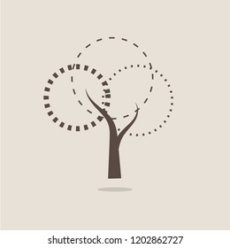 abstract Digital Tree logo designs concept.Digital Technology Growth and Business Success.