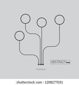 abstract Digital Tree logo designs concept.Digital Technology Growth and Business Success.