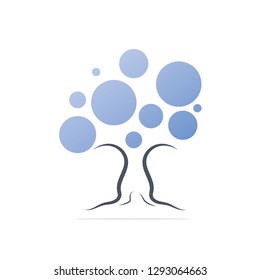 abstract Digital Tree logo designs concept.Digital Technology Growth and Business Success.