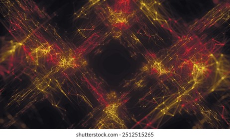 Abstractas túnel digital. Información de flujo de datos. Visualización de Big Data. Concepto de comunicación digital. Ilustración vectorial