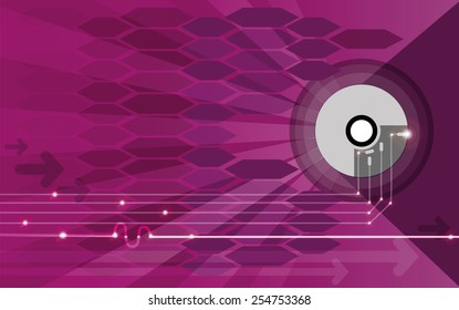Abstract Digital Vector Design colorful
