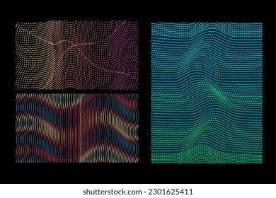 The abstract digital wave Background. Futuristic point wave. Technology background vector illustration, abstract dot background, half-ton pattern background