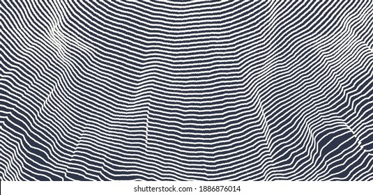 Abstract digital wave with dynamic particles. Sound wave. Big data visualization. 3d vector illustration for business, science or technology.