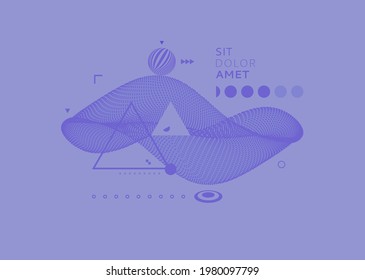 Abstract digital wave with dynamic particles. Sound wave. Big data visualization. 3d vector illustration for business, science or technology.