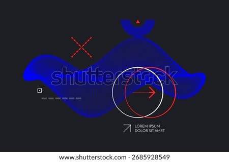 Abstract digital wave. Dynamic particles. Big data visualization. 3d vector illustration for brochure, poster, cover, card, presentation, flyer or banner.