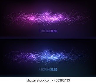 Abstract Digital Wave. Electronic Music HUD Element. Technology concept. Abstract Vector Illustration. 
