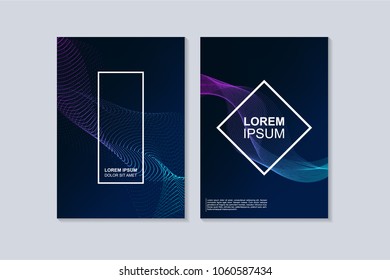 abstract digital wave or futuristic glowing particles. Vector wireframe illustration. Abstract technology concept background. molecular dot element. Usable for cover, flyer and brochure.