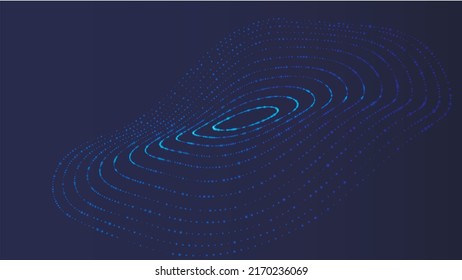 Abstract digital wave. Wave of glowing particles. Data technology background. 3d rendering. Vector Illustration.