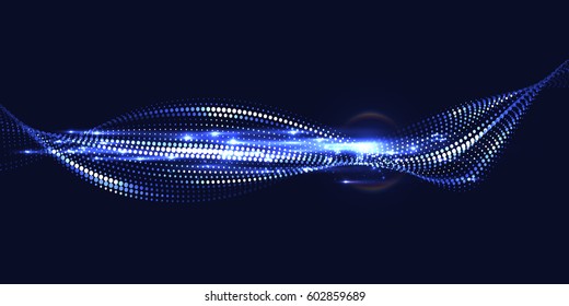 Abstract digital wave and line.