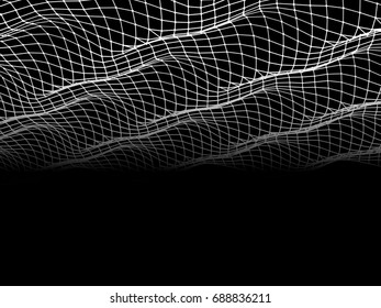 Abstract digital wave particle. Abstract background. Futuristic net.