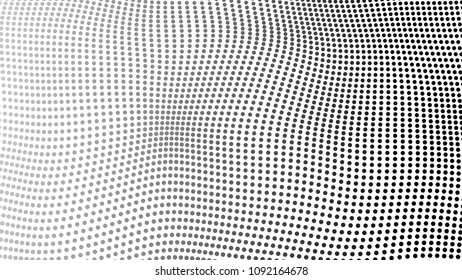 Abstract digital wave particle. Futuristic point wave. Big data. Abstract wave in white background.