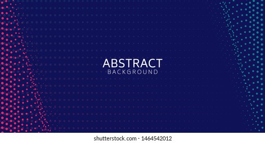 Abstract digital wave particle on blue background. Big data visualization concept. Vector Illsutration.