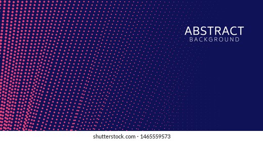 Abstract digital wave particle on blue background. Big data visualization concept. Vector Illsutration.