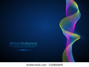 abstract digital wave particles. Futuristic vector illustration. HUD element. Technology concept. Abstract background.