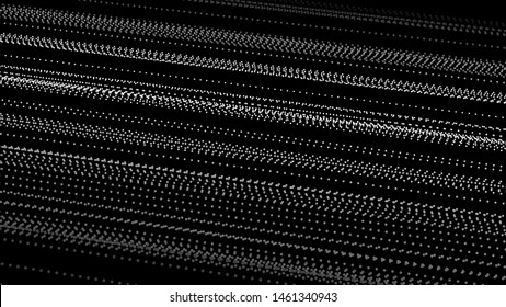 Abstract digital wave of particles. Futuristic point wave. Technology background vector.  Vector illustration