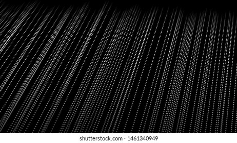 Abstract digital wave of particles. Futuristic point wave. Technology background vector.  Vector illustration