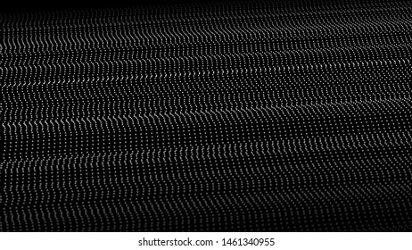 Abstract digital wave of particles. Futuristic point wave. Technology background vector.  Vector illustration