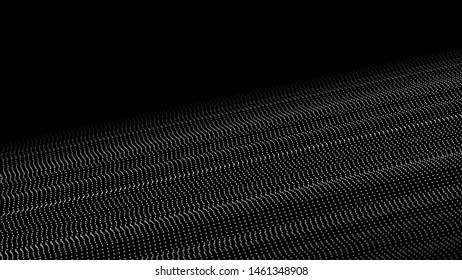 Abstract digital wave of particles. Futuristic point wave. Technology background vector.  Vector illustration