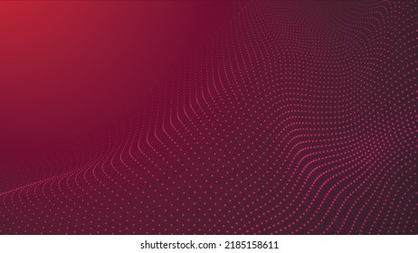 Abstract digital wave of particles. Futuristic point wave. Technology background vector. 3D rendering.