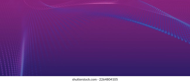 Abstract digital wave of particles. Futuristic point wave. Technology background vector. 3D rendering.