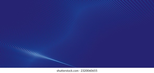 Abstract digital wave of particles. Futuristic point wave. Technology background vector. 3D rendering.
