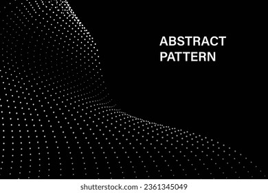 Resumen de la ola digital de partículas. Ola de punto futurista. Vector de fondo de tecnología. Ilustración del vector