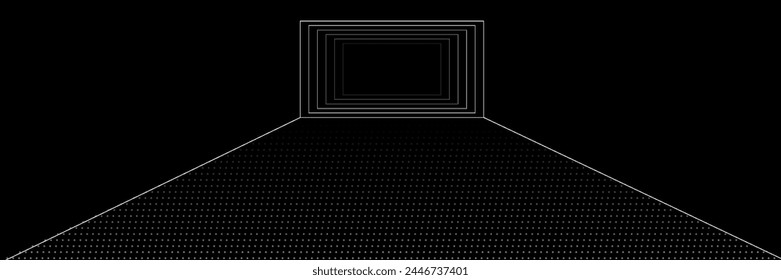 Abstract digital wave of particles. Futuristic point waves. Technology background vector. 