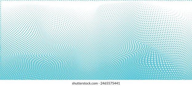 Abstract digital wave of particles. Futuristic point wave. Technology background vector. 