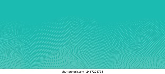 Abstract digital wave of particles. Futuristic point wave. Technology background vector. 