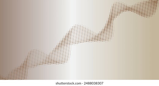 Abstract digital wave of particles. Futuristic point wave. Technology background vector. 3D