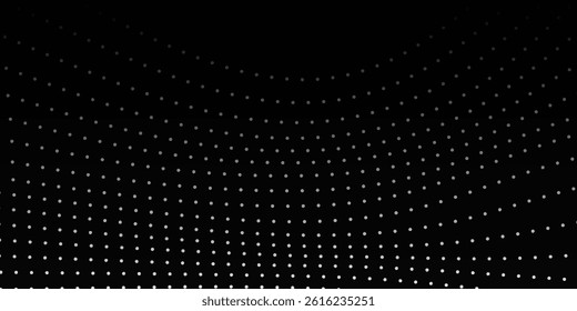 Abstract digital wave of particles. Futuristic point wave. Technology background vector. Vector illustration