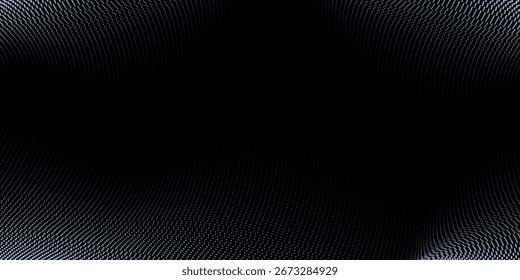 Abstract digital wave of particles. Futuristic point wave. Technology background vector. Vector illustration. Eps10