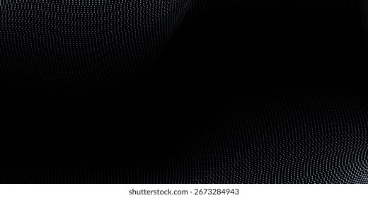 Abstract digital wave of particles. Futuristic point wave. Technology background vector. Vector illustration. Eps10