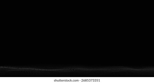 Abstract digital wave of particles. Futuristic point wave. Technology background vector