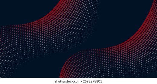 Abstract digital wave of particles. Futuristic point wave. Technology background vector. Vector illustration