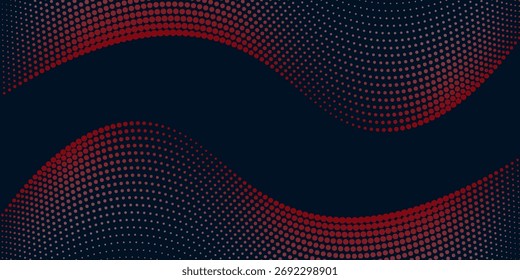 Abstractas onda digital de partículas. Onda puntual futurista. Vector de fondo de Tecnología. Ilustración vectorial