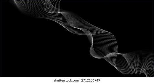 Onda digital abstrata de partículas. Onda pontual futurista. Vetor de fundo de tecnologia. Ilustração vetorial