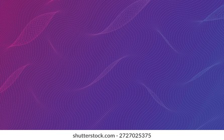 Onda digital abstrata de partículas gradiente de meio-tom de fundo padrão. Meio-tom de ilustração de vetor com pontos de onda abstratos de cor para papel de parede.