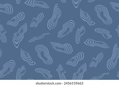 La onda digital Abstractas redondea el patrón sin fisuras. Forma circular monocromática azul. Onda lineal futurista.