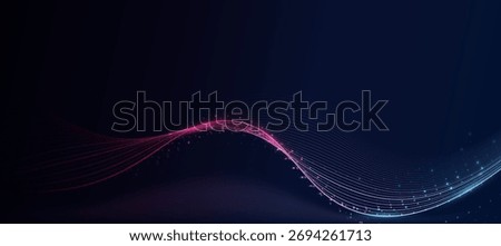 Abstract digital wave technology background. Cyber tech Big data concept,Data Science, corporate business concept