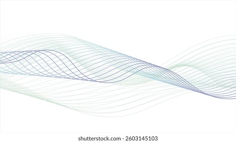 Abstract Digital Waveform Background with Gradient Lines