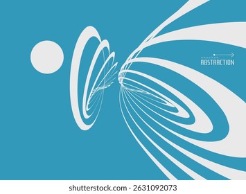 Abstract digital waveform. Sound wave of deformed stripes. 3d vector illustration for business, science or technology. 