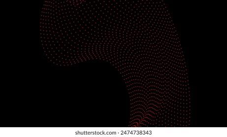 Abstract digital waving 3d particle technology background design. Futuristic moving dots particles, hi-tech and big data visualization for brochures, flyers, poster, business card, banner. Vector